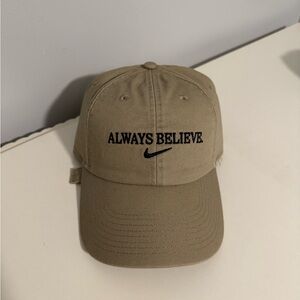 Nike Beige Cap with Motivational Embroidery